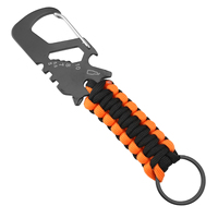 CT-8043 Orange OEM ODM Camping EDC Multitool Carabiner Keychain Industrial Grade Steel Bottle Opener for Outdoor