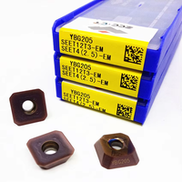 Fraiseuse à face fraisée revêtue d'AlTiN ZCC.CT SEET12T3-EM YBM251 YBM351 YBG205 SEET12T3 YBG202, plaquettes en carbure CNC pour acier trempé