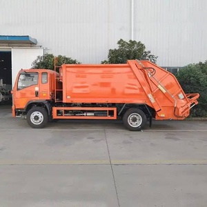 Best Selling Howo 6cbm Garbage Compactor Rear Loader Truck Manual Transmission Euro 3 Diesel Engine Municipal <b>Waste</b> Factory - Product Image 1