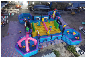 Parc à thème <span class=keywords><strong>gonflable</strong></span> populaire intérieur et extérieur utilisé grand <span class=keywords><strong>château</strong></span> à des fins commerciales pour les enfants - Product Image 2