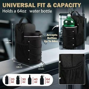 Funda Magnética Porta Botella de Agua para Gimnasio con Correa de Hombro y Bolsillo para Teléfono con Logo Personalizado e Imán Fuerte para Deporte, Fitness y Viajes - Product Image 5