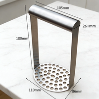 DaS Multifunctionele RVS Aardappelstamper met veelzijdige handgreep voor avocado, groenten, bonen en fruit