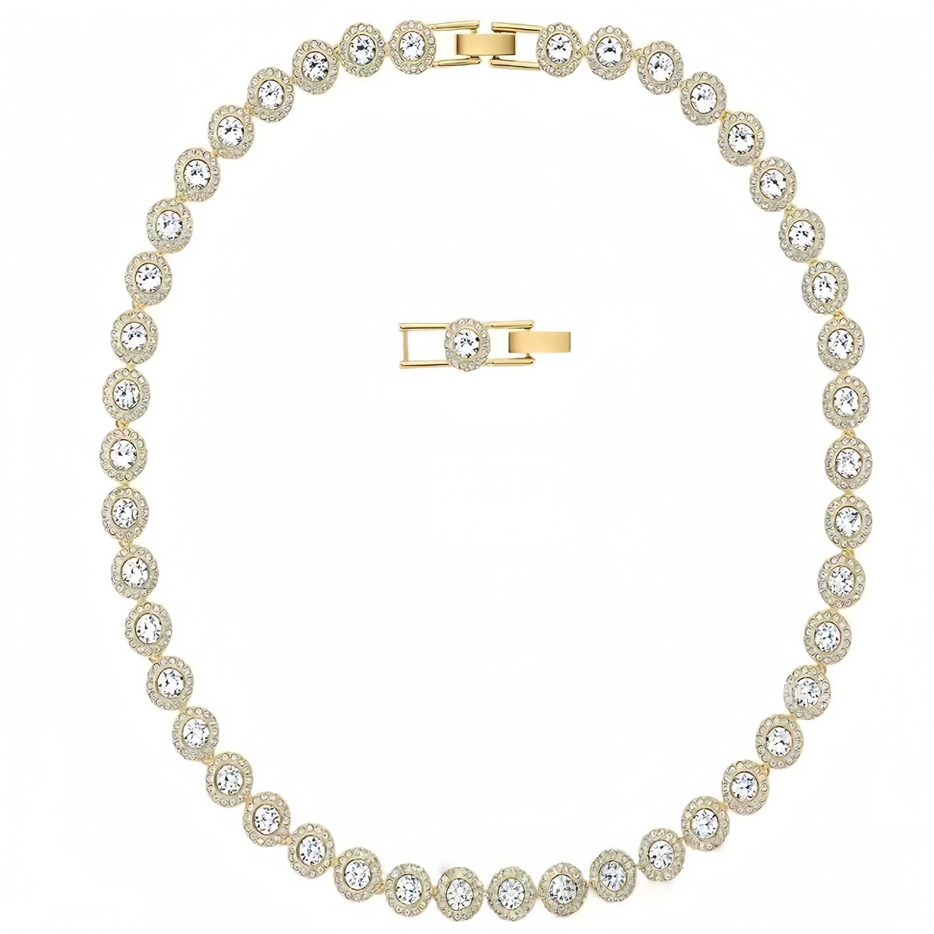 Collier en or avec diamants ronds