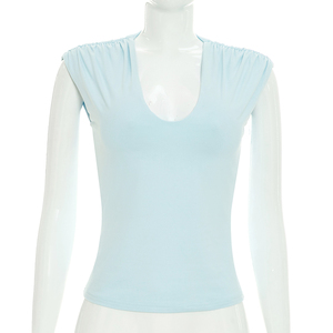 Viviblook Q26TP053 Chaleco de Mujer Más Vendido, Nuevo Modelo de Verano, Casual, Ajustado, Sin Mangas, Color Sólido - Product Image 1