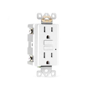 Prise de courant GFCI standard américaine 15A, prise murale standard américaine, prise GFCI <span class=keywords><strong>simple</strong></span> 15A 125V avec <span class=keywords><strong>plaque</strong></span> - Product Image 1