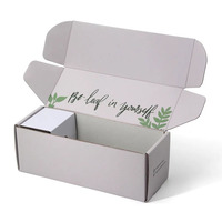 Boîte d'emballage cadeau en carton ondulé biodégradable et recyclable avec logo personnalisé, pour plantes et fleurs, revêtement UV mat