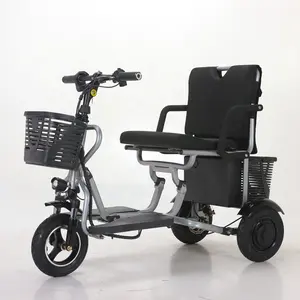 Высокое качество alluminim сплав складной гексакоптер 3 три колеса с ограниченными возможностями людей с ограниченными возможностями делать трайк трехколесный электрический скутер трицикл для пожилых людей