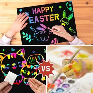 ชุดระบายสีขูดลายการ์ตูนสำหรับเด็ก จูมอน ของเล่นวาดภาพ DIY การ์ดสีสันสดใส ชุดอุปกรณ์ศิลปะสำหรับการศึกษาปฐมวัย รุ่น T-61 - Product Image 4