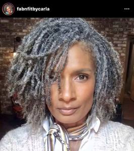 Perruques à lacets pour femmes avec dreadlocks grises, cheveux gris sel et poivre, extensions de cheveux, tresses, <span class=keywords><strong>coiffure</strong></span> - Product Image 2