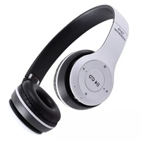 Casque sans fil P47 avec prise jack 3,5 mm, lecteur de carte TF, radio FM, lecteur MP3, casque de sport et de jeu, affichage numérique ANC, IPX-4, téléphone portable
