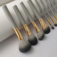 GRACEDO 9pcs gris nouveau set de pinceaux de maquillage professionnel de haute qualité fournisseur de pinceaux de maquillage doux complet personnalisé set de pinceaux de maquillage
