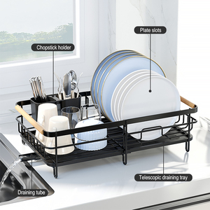 Gabinete <span class=keywords><strong>de</strong></span> cocina deslizante ajustable, vajilla, plato, cuenco, <span class=keywords><strong>escurridor</strong></span> <span class=keywords><strong>de</strong></span> secado, estante <span class=keywords><strong>de</strong></span> almacenamiento, ahorro <span class=keywords><strong>de</strong></span> espacio <span class=keywords><strong>Vertical</strong></span> - Product Image 2