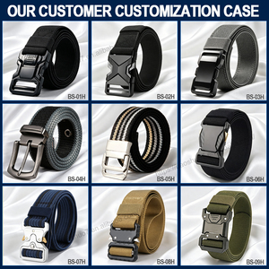 <span class=keywords><strong>Ceinture</strong></span> tactique renforcée haute tension en sangle de nylon rayée bicolore avec <span class=keywords><strong>boucle</strong></span> à dégagement rapide argentée pour l'aventure en plein air OEM ODM - Product Image 3