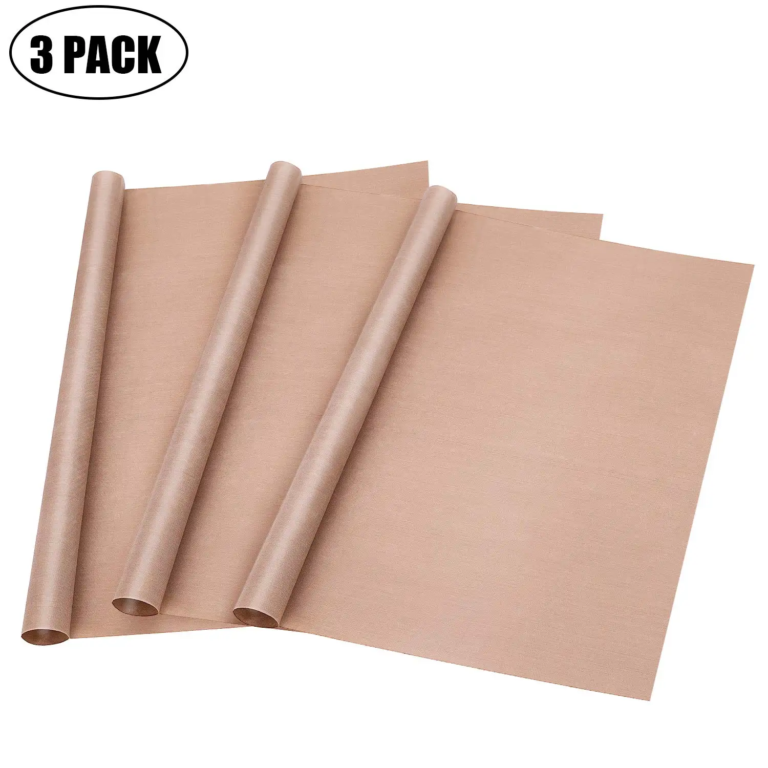Reusable 3 pack heat resistant 16x20 inch PTFE sheet for heat press machines ironing 1000 uses