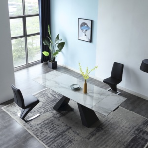 <span class=keywords><strong>Table</strong></span> à manger <span class=keywords><strong>en</strong></span> céramique avec <span class=keywords><strong>pieds</strong></span> <span class=keywords><strong>en</strong></span> métal, meuble moderne et personnalisé, offre spéciale - Product Image 3