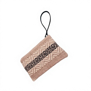 Pochette portefeuille femme artisanale en laine tissée à la main, vintage, avec fermeture éclair unique, forme coquille, facile à transporter, écologique, pour la taille - Product Image 6