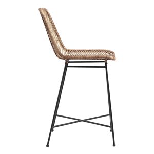 Bar Furniture Real Wicker <b>Rattan</b> Natural Disassembled Cane Counter <b>Stool</b> - Product Image 1