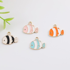 Cute Cartoon Multi-Color Two-Tone Chubby Fish Zinc Alloy Pendant DIY Jewelry Charms Unisex Fashion Accessory - Product Image 5