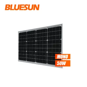 Bluesun BSM50M-36 12V 50W Zonnepaneel PV Solar Hoge Efficiëntie Modules