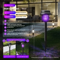 Lampe anti-moustiques à énergie solaire, étanche IP66, 220V, pour cour, villa, camping en plein air, répulsif à choc électrique, 2700K