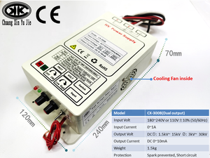 Nguồn Điện Cao Thế Đầu Ra Kép 30KV Cho Máy Làm Sạch Không Khí Tĩnh Điện, Bộ Lọc Tĩnh Điện, Nguồn Điện Hv - Product Image 4