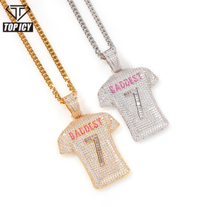 Ciondolo Pendente alla Moda <span class=keywords><strong>Cristiano</strong></span> Ronaldo NO.7 con Zirconi, Gioiello Stile Hip Hop e Rock - Product Image 1