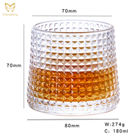 Verres à boire Tasses à whisky Hôtel Restaurants Essentials 180 Ml Rock Glass Home Wisky Glass Shot Glass Transparent Modern