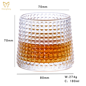 Bicchieri <span class=keywords><strong>da</strong></span> bere bicchierini di whisky tazze ristoranti Hotel essenziali 180 Ml di vetro di roccia per la casa vetro di vetro sottile trasparente moderno - Product Image 6