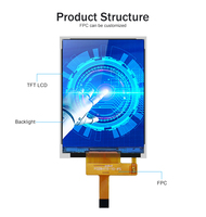 Layar LCD Polcd 2.8 Inci 2.8'' 240x320 IPS Sudut Pandang Luas Antarmuka MIPI Modul LCD TFT