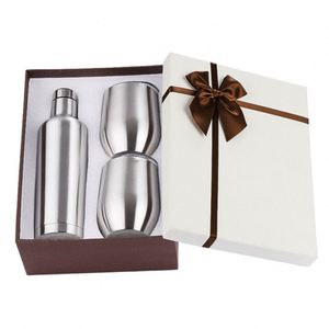 500ml Wholesale Stainless Steel, Double Walled Colorful Wine Bottle Tumbler <b>Gift</b> Set For New Year Valentines/ - Product Image 1
