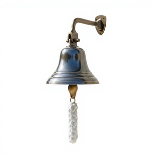 Campana Náutica de Latón Personalizada con Cuerda, Campana Decorativa Grabada para Montar en la Pared, para Hogar, Jardín y Puerta - Product Image 1