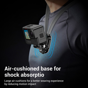 Soporte para cámara de acción compatible para el cuello, rotación de <span class=keywords><strong>360</strong></span>°, diseño flexible, amortiguación de movimiento, construcción de silicona y aleación de aluminio - Product Image 6