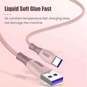 Nuevo <span class=keywords><strong>Cable</strong></span> de Datos de Silicona Líquida con Precio de Fábrica, <span class=keywords><strong>Cable</strong></span> de Carga Rápida Tipo-C de 3A <span class=keywords><strong>para</strong></span> Android y Apple - Product Image 2