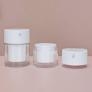 Frasco de Vidrio de Doble Pared con Bomba de Vacío para Cosméticos de Lujo, Personalizado, de 30 ml y 50 ml, para Crema - Product Image 1