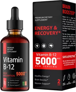 Vitamin B12 Flüssiggetränke-Supplements für Frauen und Männer von Stimmung und Energie Booster Vitamin 12 Tropfen für Stoffwechsel und Gesundheit