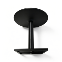 Pied de table rond noir en fonte robuste, élégant, pour usage commercial extérieur, idéal pour café - Vente chaude