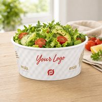 Bol alimentaire jetable en papier kraft de 1000 ml pour salades à emporter