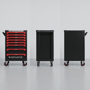 Motorcycle Maintenance Dedicated Cold Rolled Steel Tool Lockable Multi <b>Drawer</b> Rolling <b>Trolley</b> for Repair Garage - Product Image 3