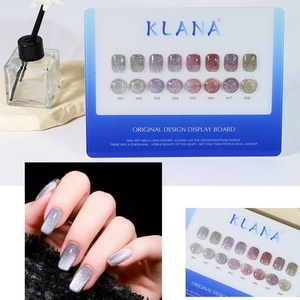 Private Label French Healthy Odorless Vegan Water-Based Sequin Twin Gel <b>Nail</b> Polish Set Non-Toxic UV LED Cured 8-Color - Product Image 6