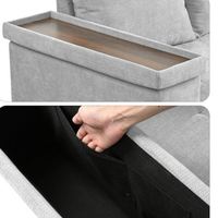 Sofá Cama Convertible en Cama con Espacio de Almacenamiento, Sofá Esquinero en Forma de L