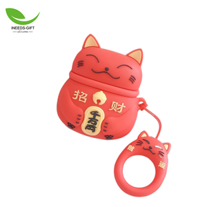 Étui AirPods en silicone antichoc personnalisé en gros, motif dessin animé 3D mignon, pour protection des écouteurs - Product Image 4