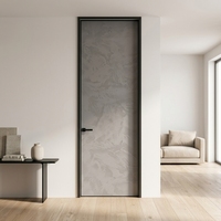 Portes intérieures modernes minimalistes en aluminium alvéolé polymère, résistantes aux chocs et insonorisées, pour villas – Vente directe usine