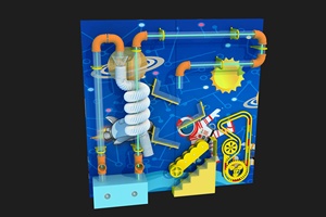 Nuova tendenza custom parco giochi al coperto per bambini sensoriali con musica tubo di luce a sfera gioco da parete per interni attrezzature da parete gioco interattivo - Product Image 4