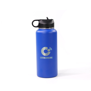 Promotional Hot Selling Custom Advertising Gifts 750Ml Aluminum Wide Mouth Sports Water Bottle With Flip Straw Cup