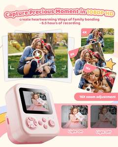 מצלמת אינטרנט מיני p02 hd מיני מצלמה עם צעצועי צילום תרמיים צעצועים דיגיטליים ילדים מצלמה מיידית - Product Image 4
