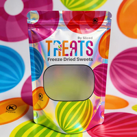 Sachets personnalisés imprimés refermables pour emballage alimentaire, sacs à biscuits, sachets à bonbons avec fenêtre