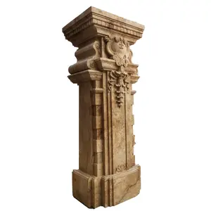 Fabriek Prijs Marmer Carving Graniet Steen Gate Ontwerp Kolom 100% Hand Gesneden SH-SHENGHUA Europese Levenslange 1 Stuk Hij Bei Sh-