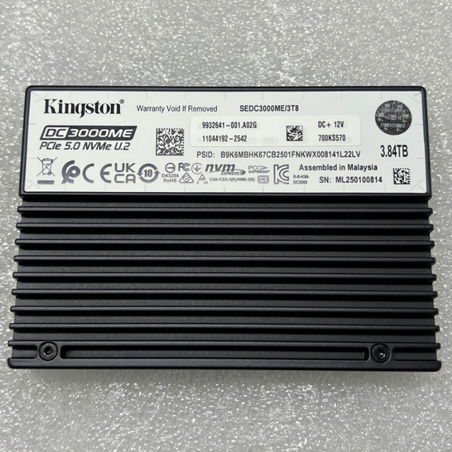 SEDC3000ME/3T8  SEDC3000ME/7T6 3.84T / 7.68T Original for Kingston DC3000ME ]PCIe 5.0 U.2 NVMe Enterprise SSD
