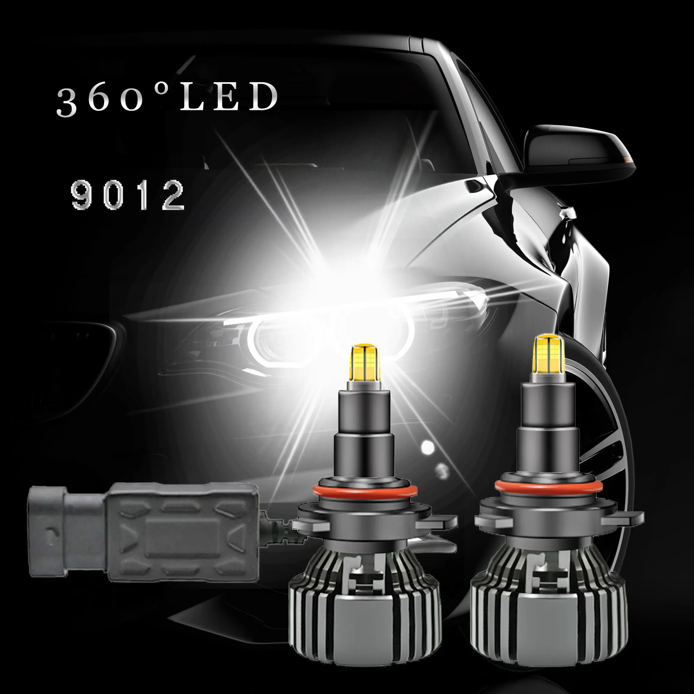 YF卸売工場12V24V 60W8000LM 6500KLEDランプH1H3 H4 H7 H11 H13 9012 9004 9005 9006 9007IP68車用LEDヘッドライト電球