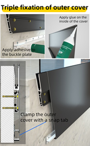 Perfil de Aluminio para Escaleras con Ranura Lateral de Diseño Sin Costuras, Elegante y Sencillo, Adecuado para Escaleras de Vidrio - Product Image 4
